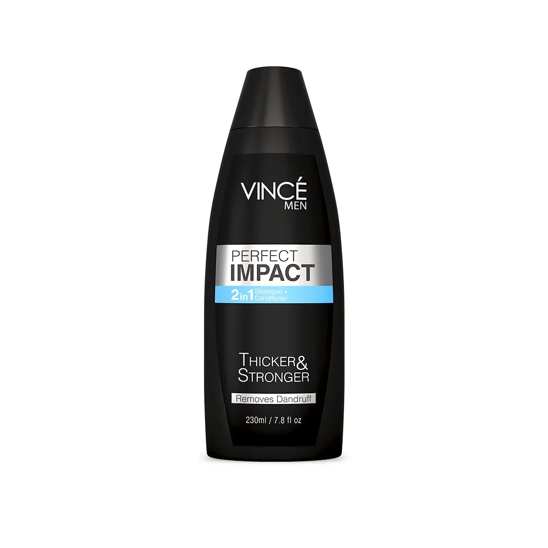 10 VINCE SHAMPOO 230ML MEN PERFECT IMPACT 2IN1 - Image 1
