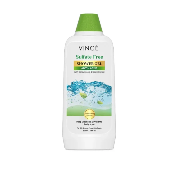 VINCE SHOWER GEL 300ML ANTI ACNE SULFATE FREE